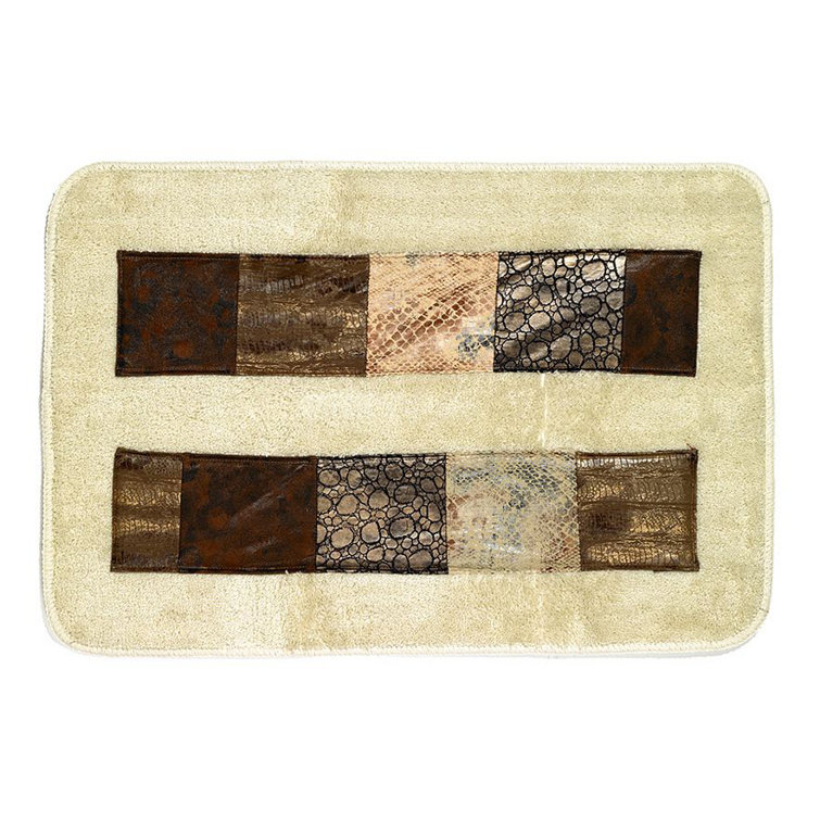 World Menagerie Beesley Cotton Blend NonSlip Animal Print Bath Rug